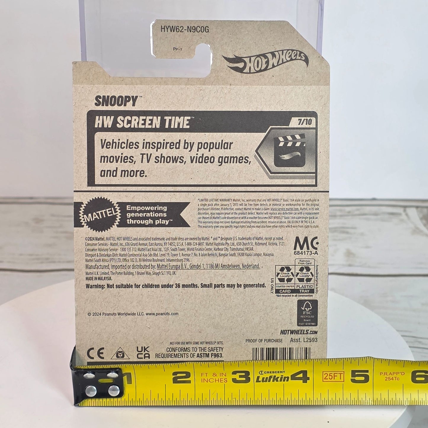 Hot Wheels Snoopy HW Screen Time Die-Cast Car