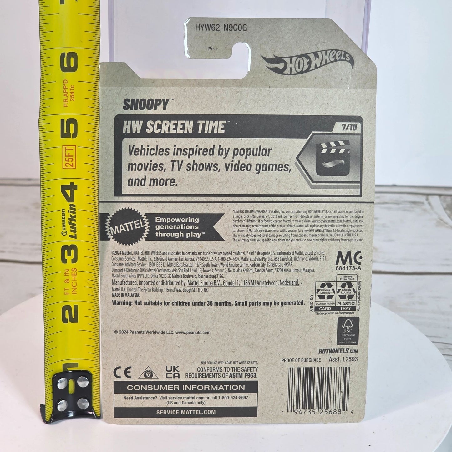 Hot Wheels Snoopy HW Screen Time Die-Cast Car