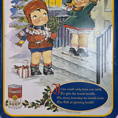 Vintage 1996 Campbells Soup "Christmas Wish" Metal Tray