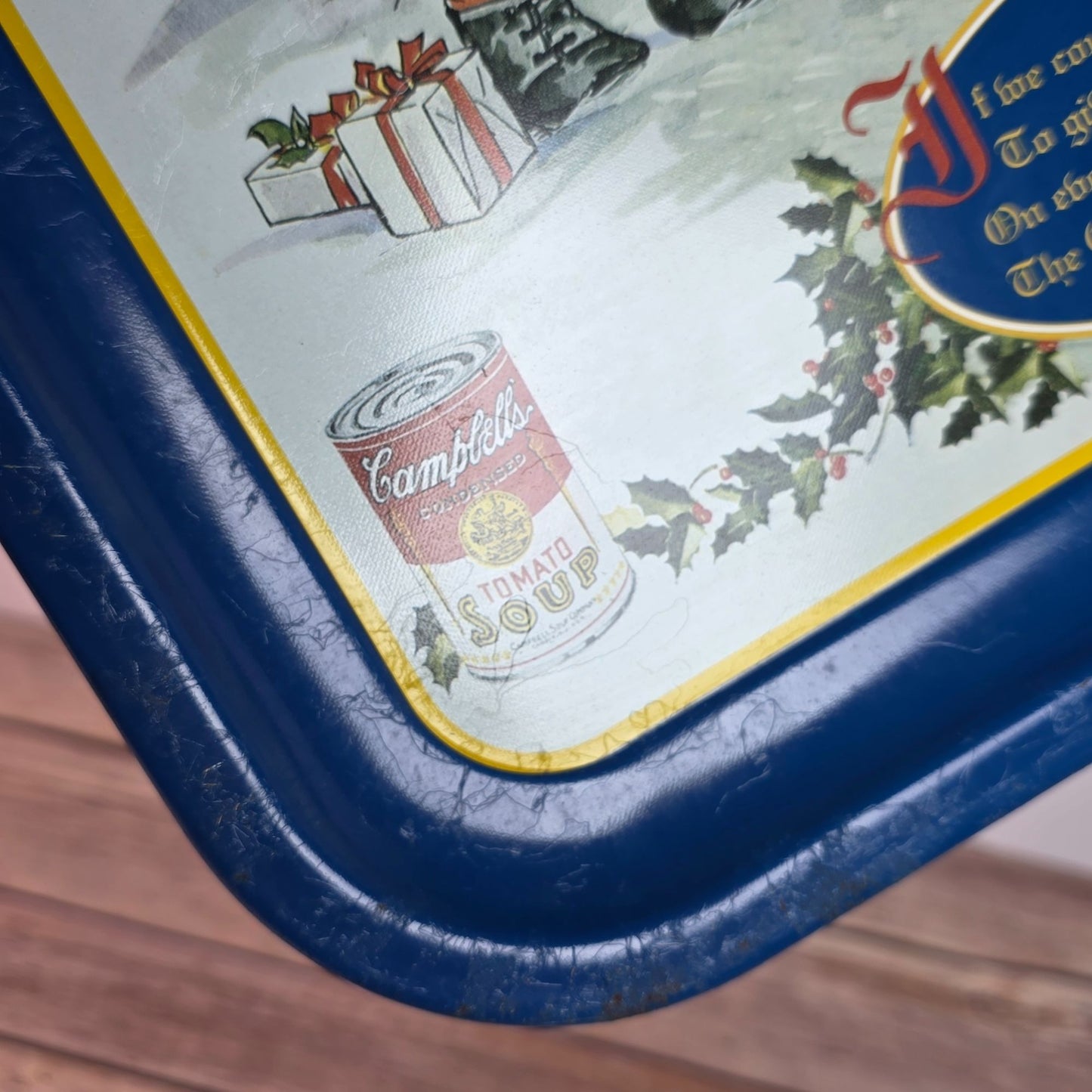 Vintage 1996 Campbells Soup "Christmas Wish" Metal Tray