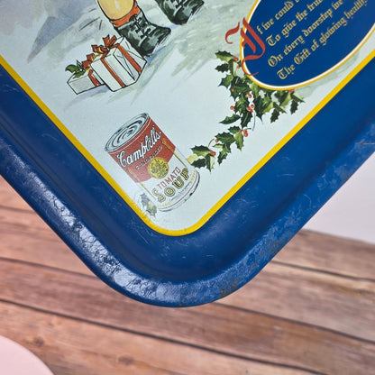 Vintage 1996 Campbells Soup "Christmas Wish" Metal Tray
