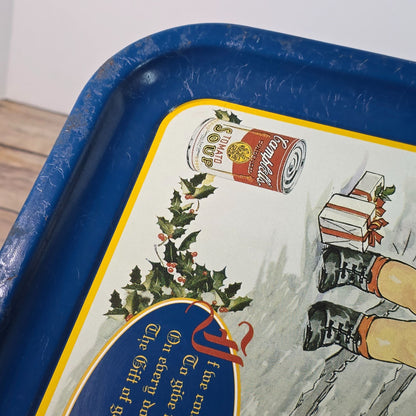 Vintage 1996 Campbells Soup "Christmas Wish" Metal Tray