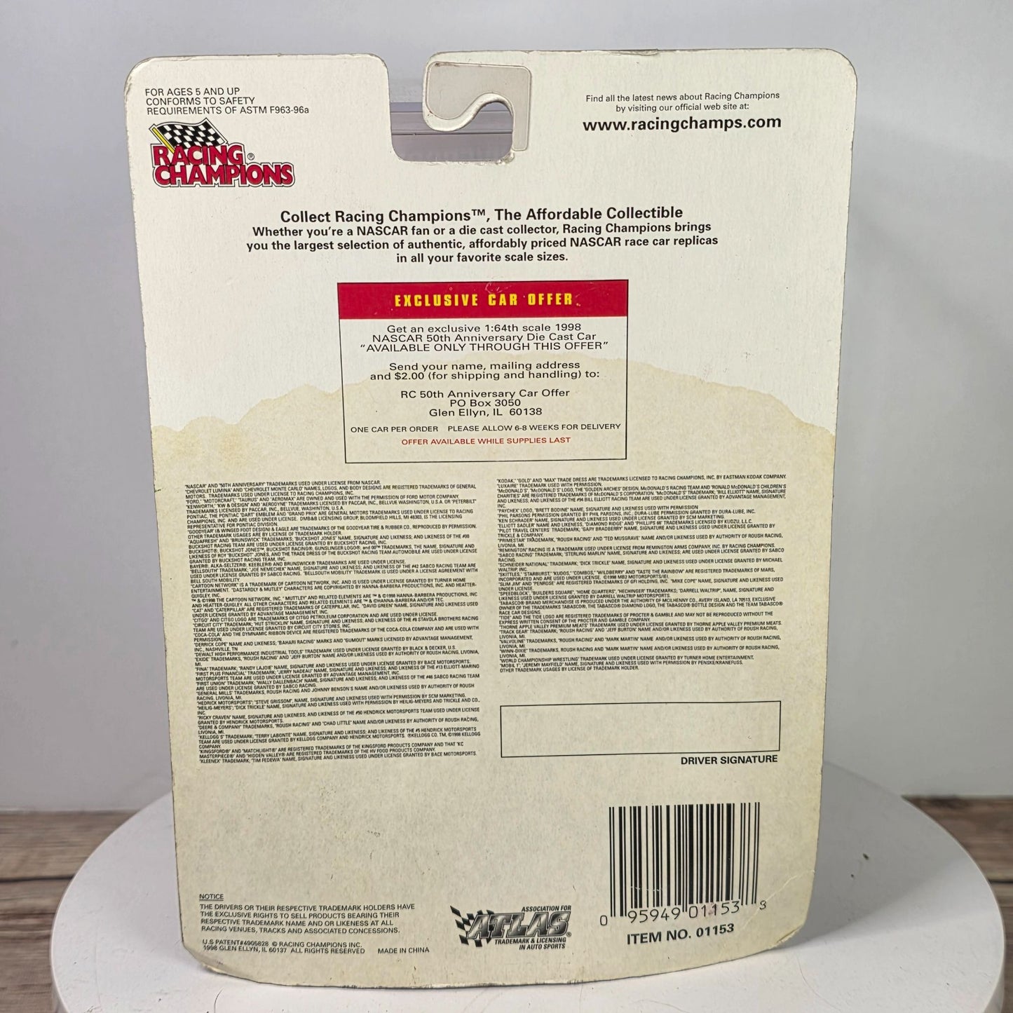 Racing Champions 50th Anniversary 1998 NASCAR Kodak Gold #4 Diecast Car 1:64 Scale