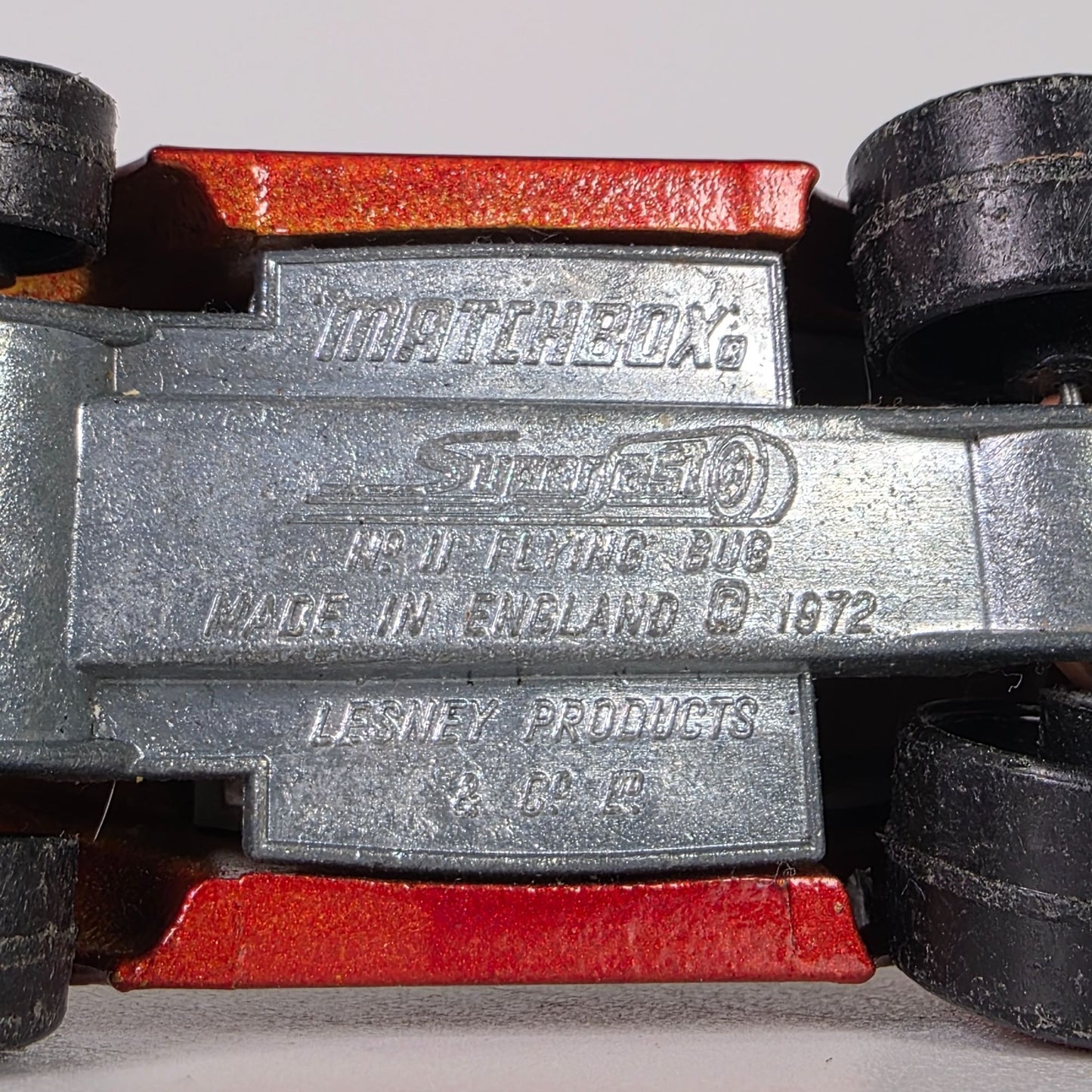 1972 Matchbox Superfast No. 11 Flying Bug With Red Body & Yellow Accessories