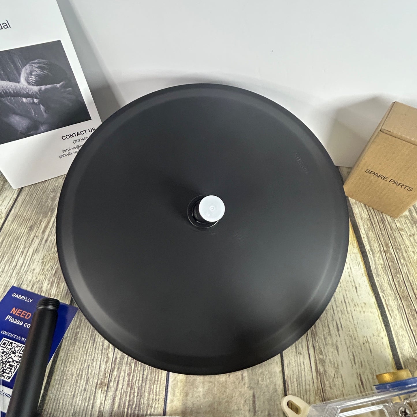 Gabrylly Wall Mounted Pressure Balanced Bath/Shower Faucet Set With Rainfall Showerhead & Handheld Sprayer In Matte Black Finish