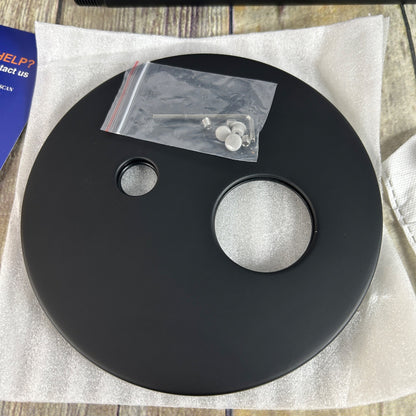 Gabrylly Wall Mounted Pressure Balanced Bath/Shower Faucet Set With Rainfall Showerhead & Handheld Sprayer In Matte Black Finish