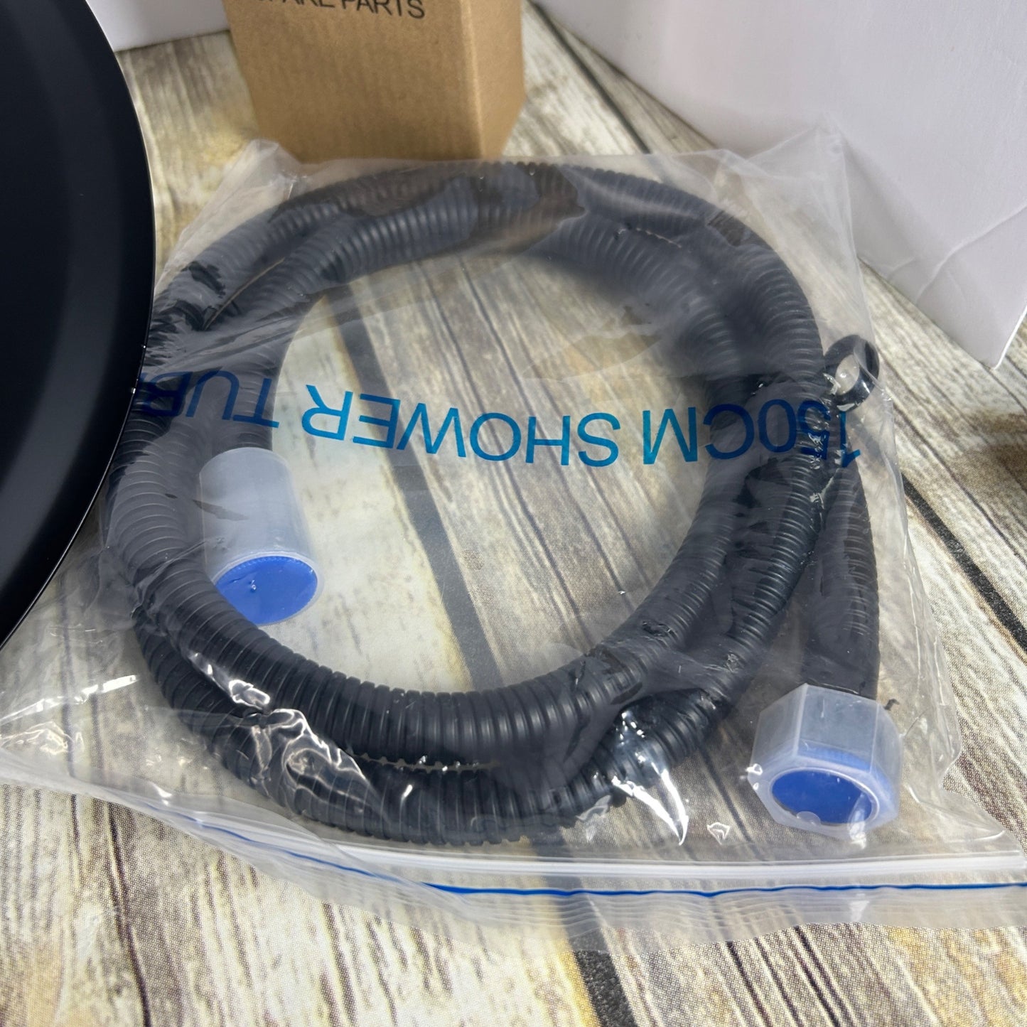 Gabrylly Wall Mounted Pressure Balanced Bath/Shower Faucet Set With Rainfall Showerhead & Handheld Sprayer In Matte Black Finish