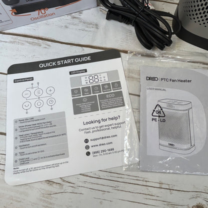 Dreo 1500W PTC Ceramic Heater With Oscillation & LED Display For Indoor Use