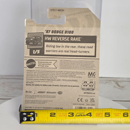 Hot Wheels 87 Dodge D100 Die-Cast Car Truck 38/250 Blue