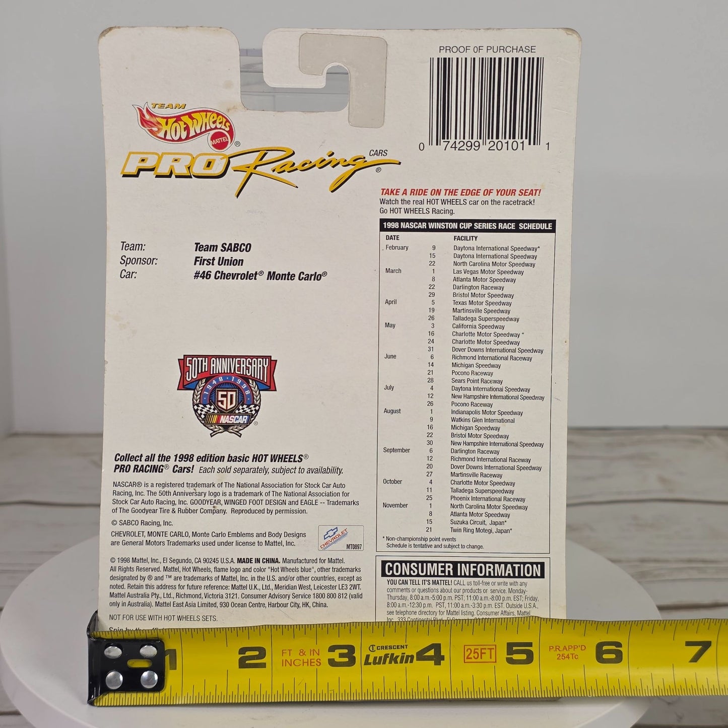 Hot Wheels Pro Racing 1998 Collector Edition Die-Cast Car #46 Trading Paint Series