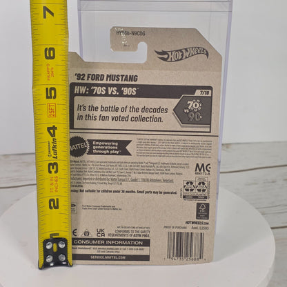 Hot Wheels 92 Ford Mustang Die-Cast Model 1:64 Scale Limited Edition 127/250 70s Vs 90s Series Black & Red Design