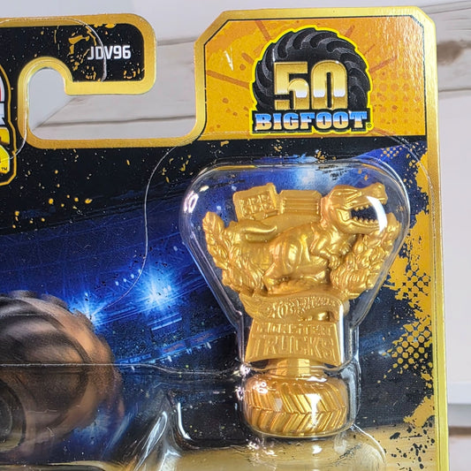 Hot Wheels Monster Trucks Mega-Wrex Trophy Champions Edition With Gold Accents & 50th Bigfoot Logo