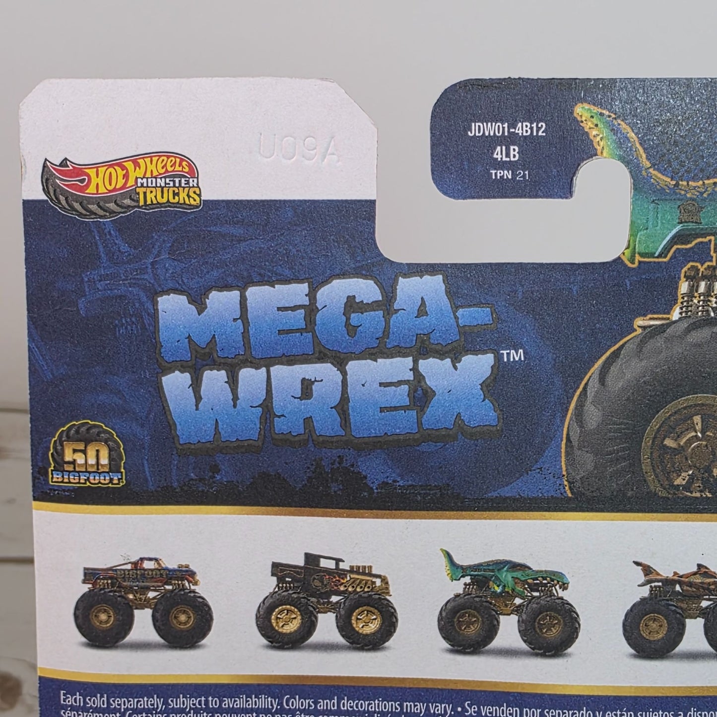 Hot Wheels Monster Trucks Mega-Wrex Trophy Champions Edition With Gold Accents & 50th Bigfoot Logo