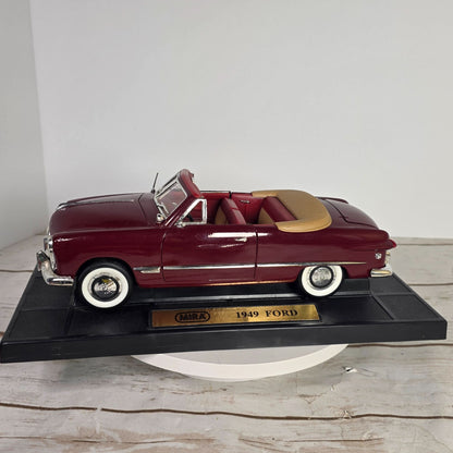 1949 Ford Convertible Diecast Model Car 1:18 Scale By MIRA With Box