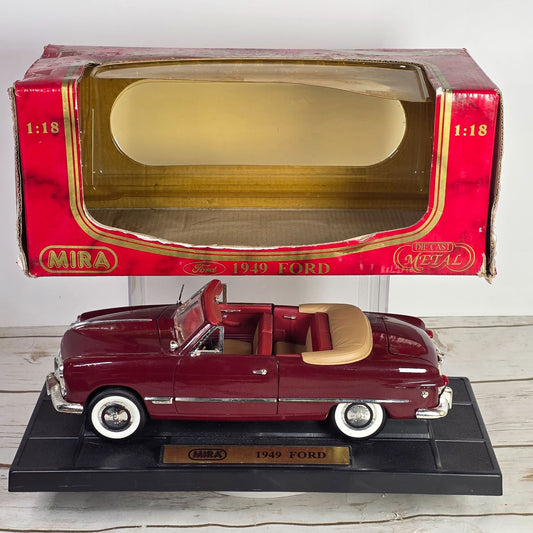 1949 Ford Convertible Diecast Model Car 1:18 Scale By MIRA With Box