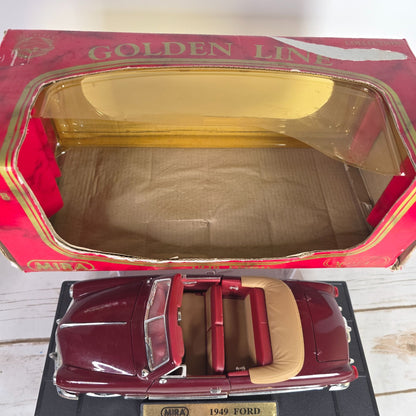 1949 Ford Convertible Diecast Model Car 1:18 Scale By MIRA With Box