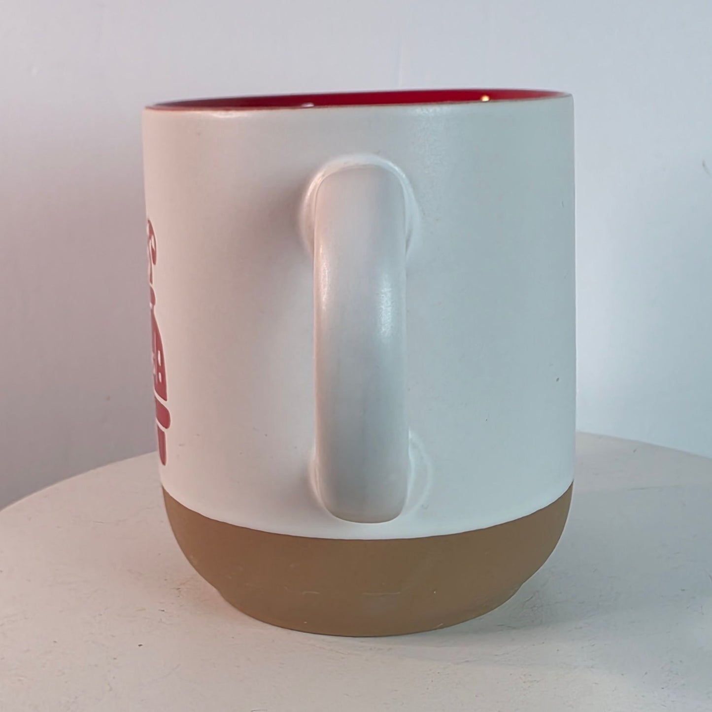 Holiday Style Merry Christmas Candy Cane Truck Mug Terra Cotta Bottom New