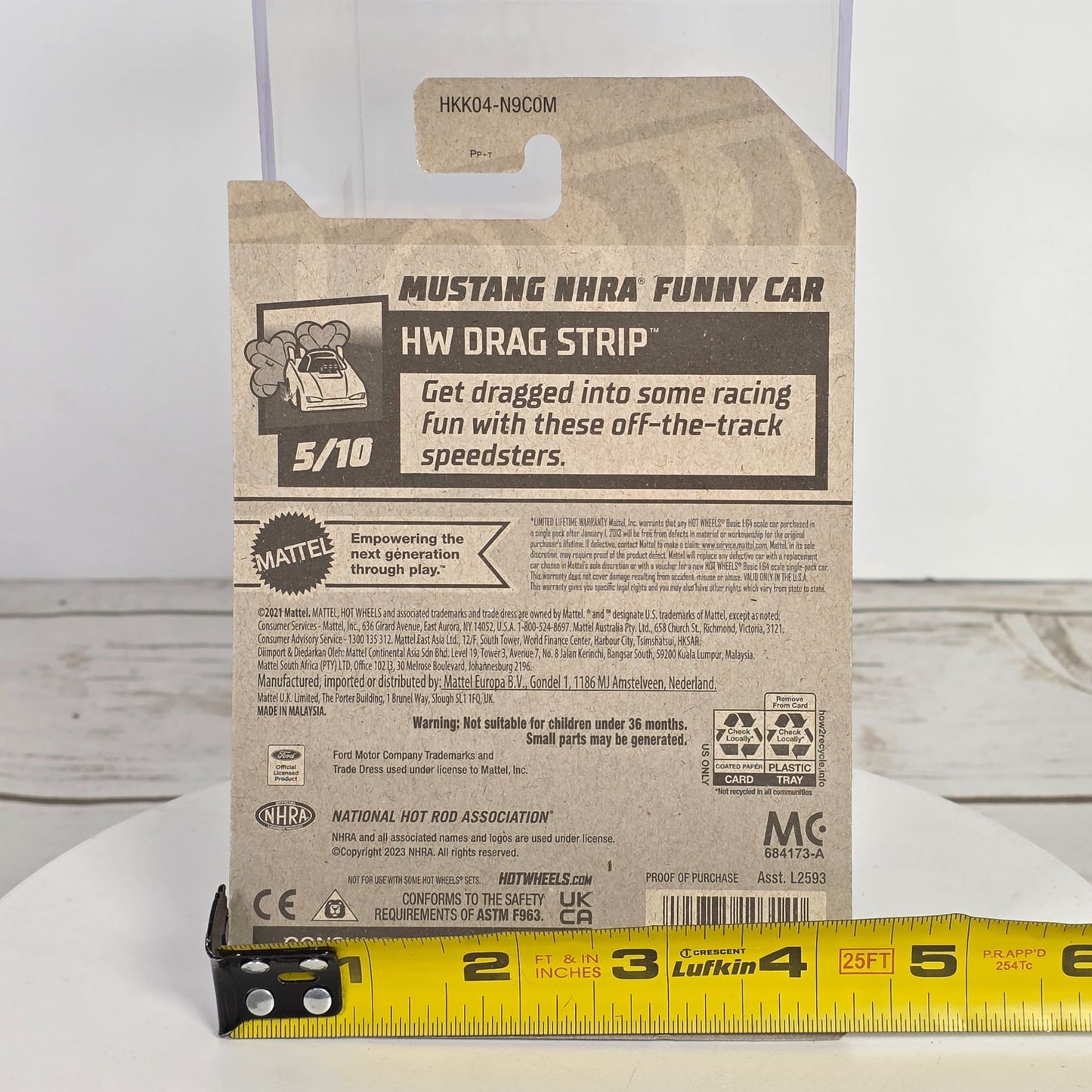 Hot Wheels Mustang NHRA Funny Car Die-Cast Model 1:64 Scale Limited Edition 140/250