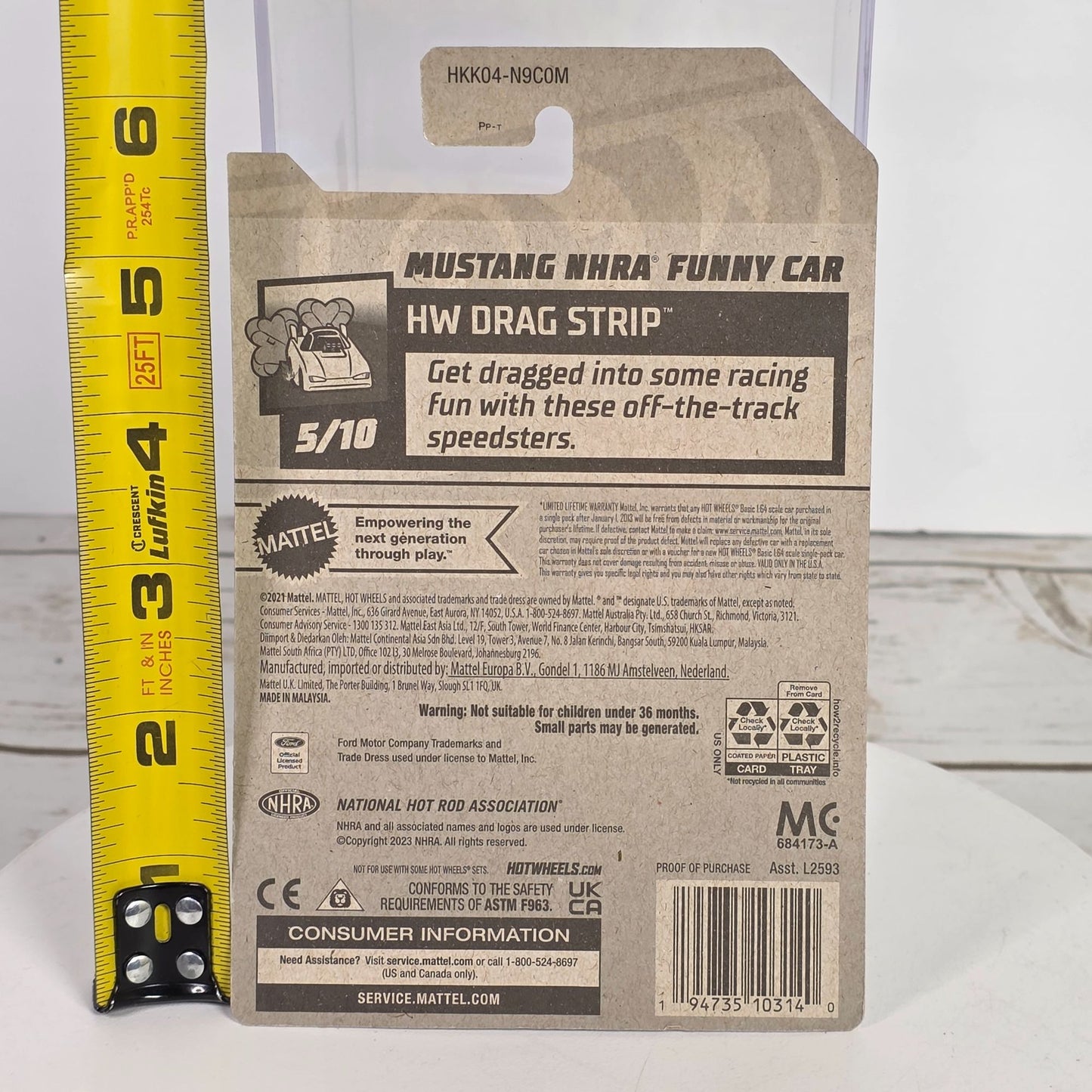 Hot Wheels Mustang NHRA Funny Car Die-Cast Model 1:64 Scale Limited Edition 140/250