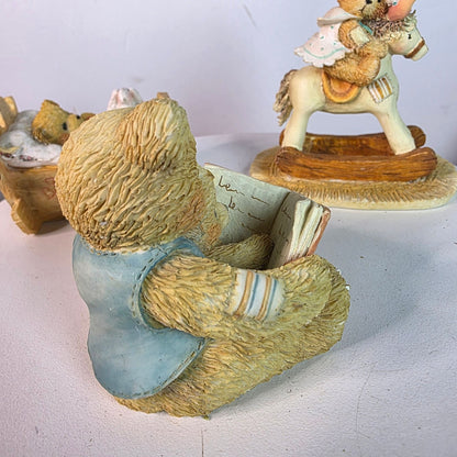 Vintage Cherished Teddies Figurine Set By Hamilton Gifts