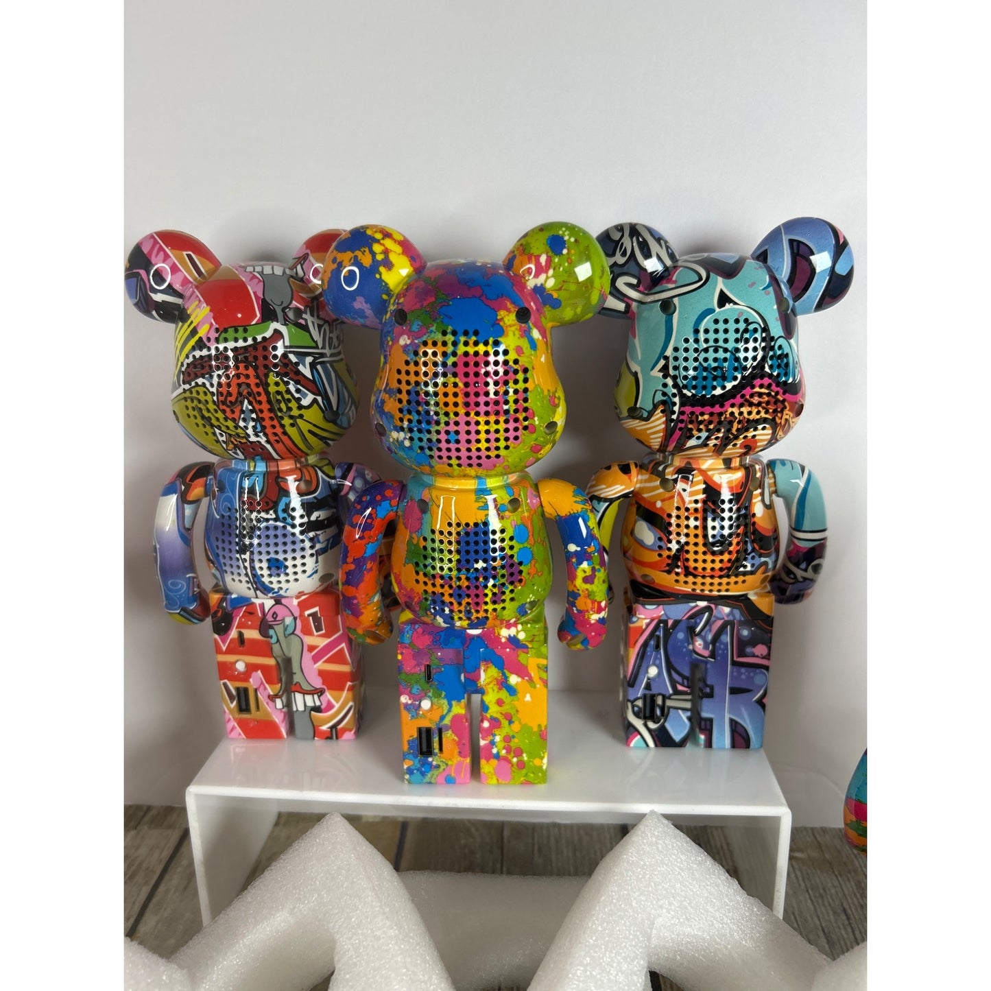 Graffiti Bears Bluetooth Speakers Customizable Colors 7 Unique Wireless Options Available