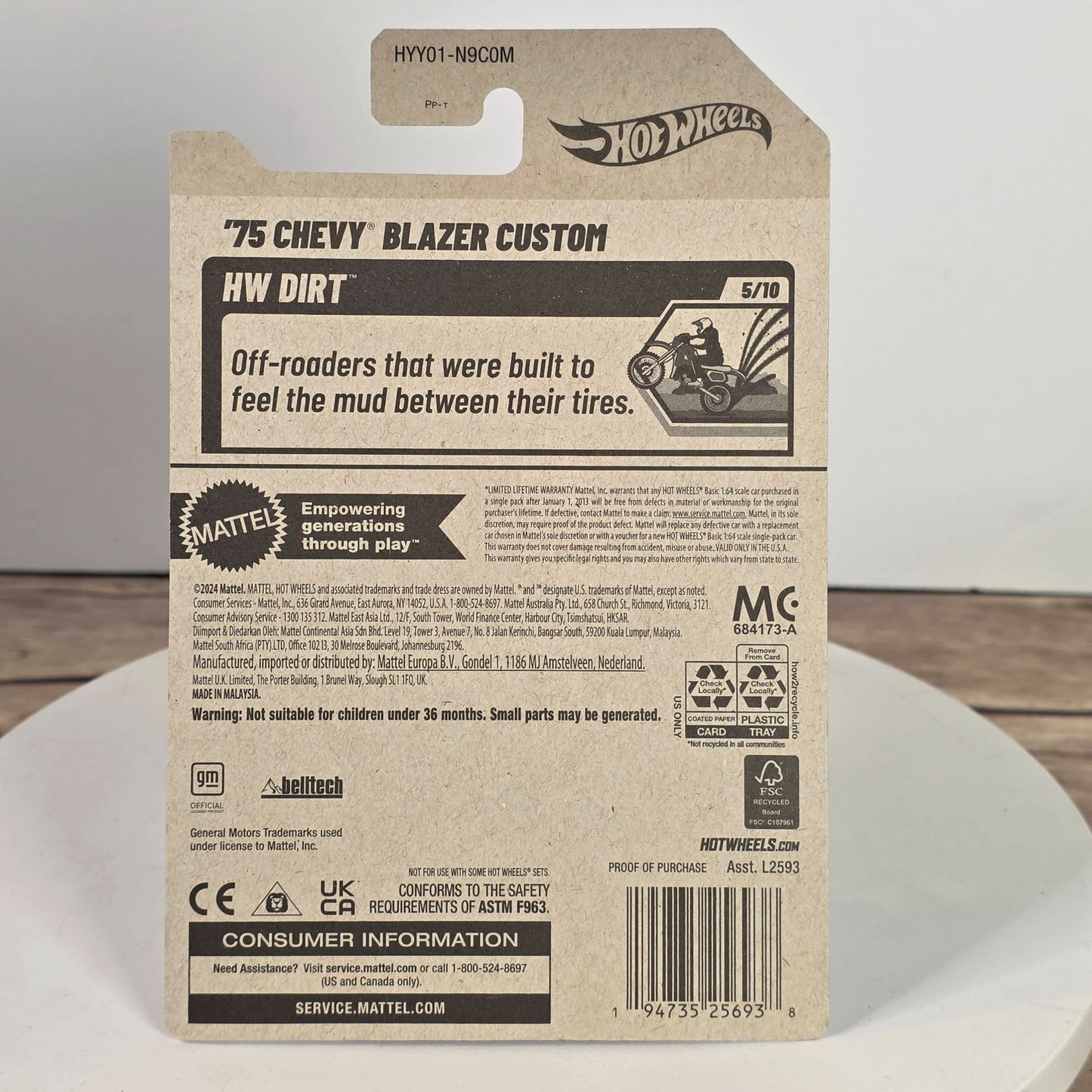 Hot Wheels 75 Chevy Blazer Custom Die-Cast Car