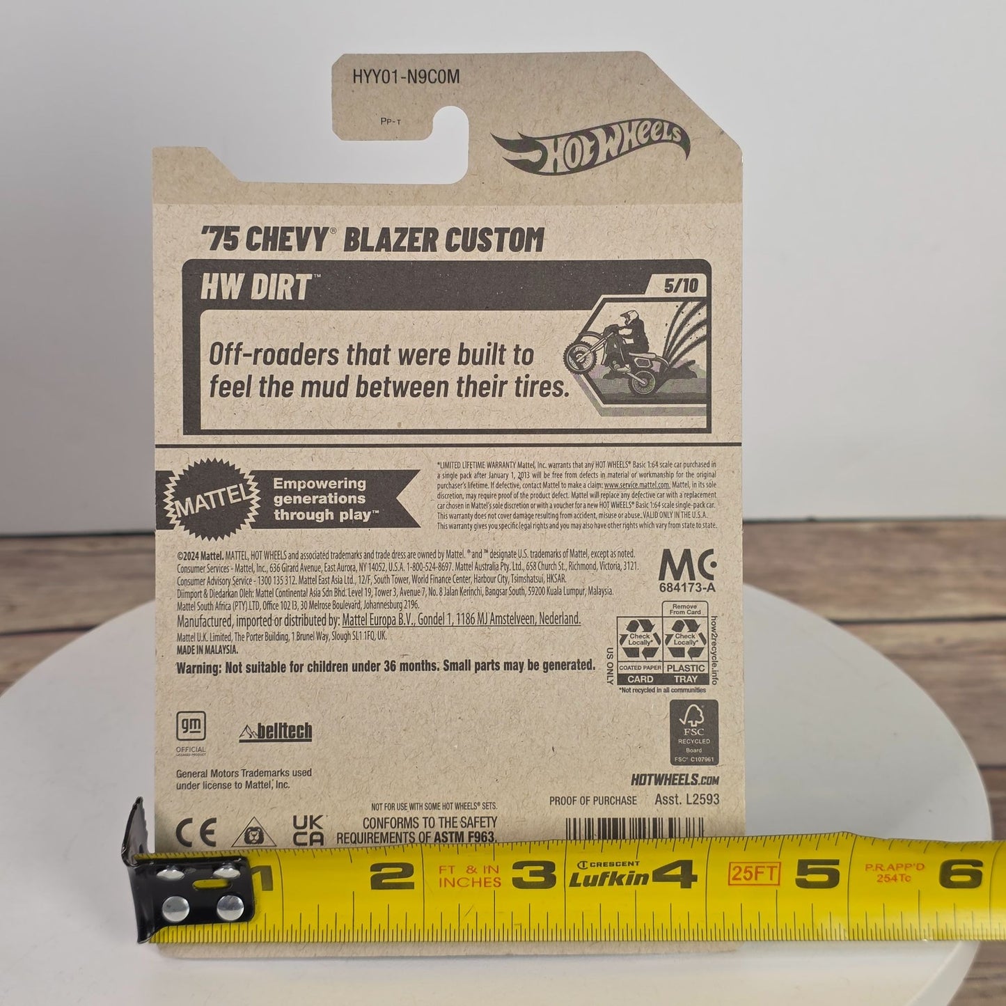 Hot Wheels 75 Chevy Blazer Custom Die-Cast Car