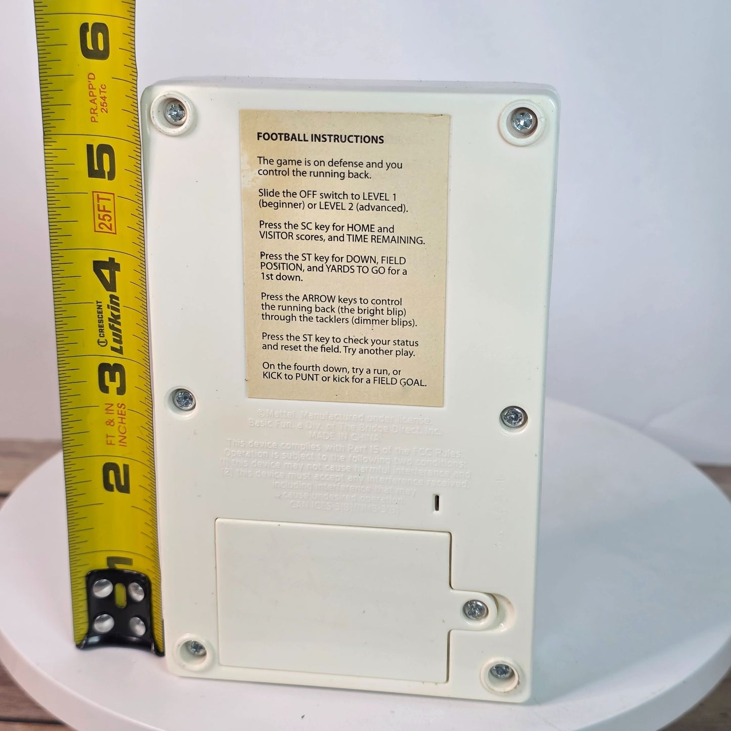 Vintage Mattel Electronics Football Handheld Game