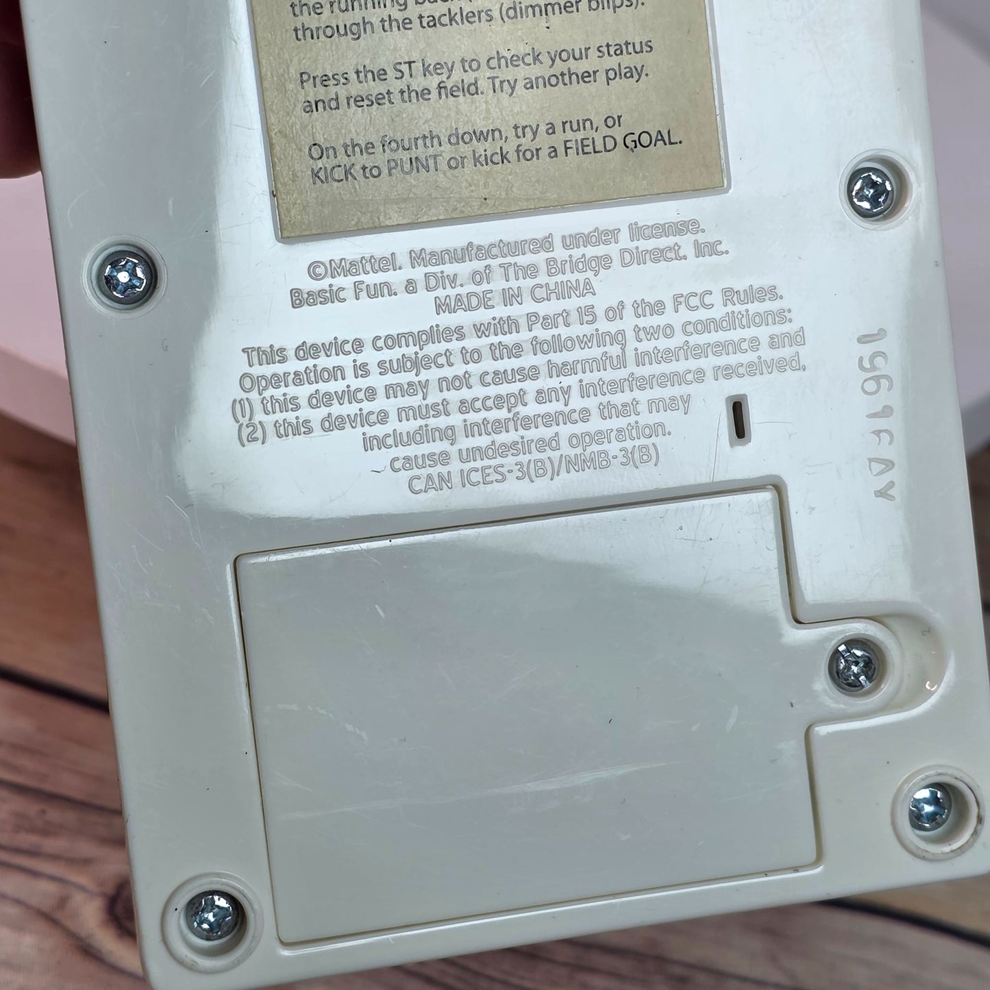 Vintage Mattel Electronics Football Handheld Game