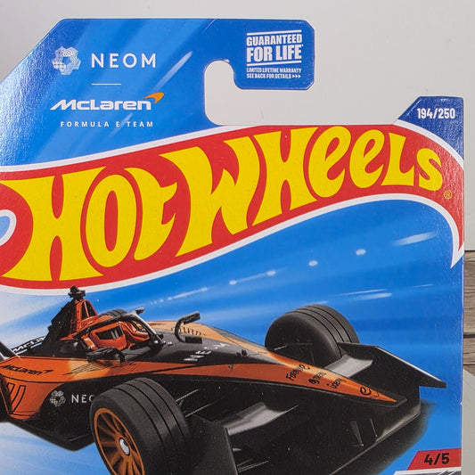 Hot Wheels McLaren Formula E Gen 3 NEOM Track Aces Die-Cast Car New In Box