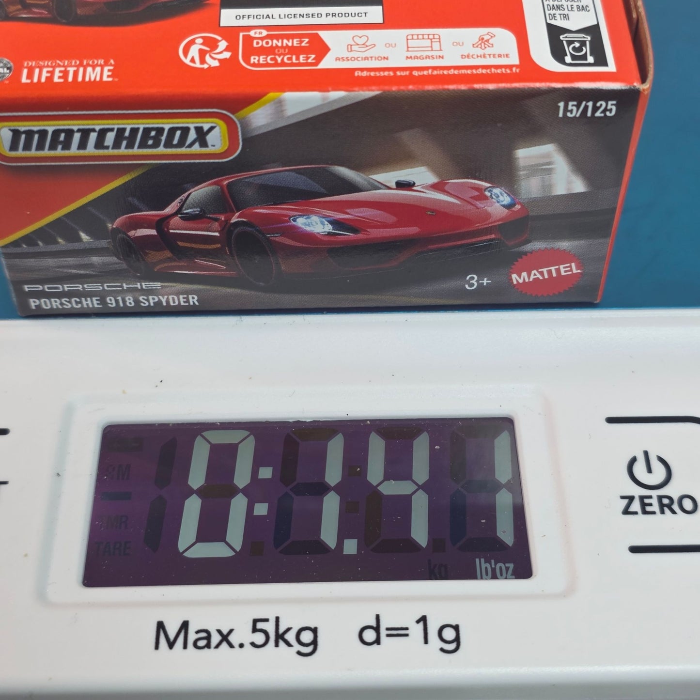 Matchbox Porsche 918 Spyder Die-Cast Toy Car 15/125 Red