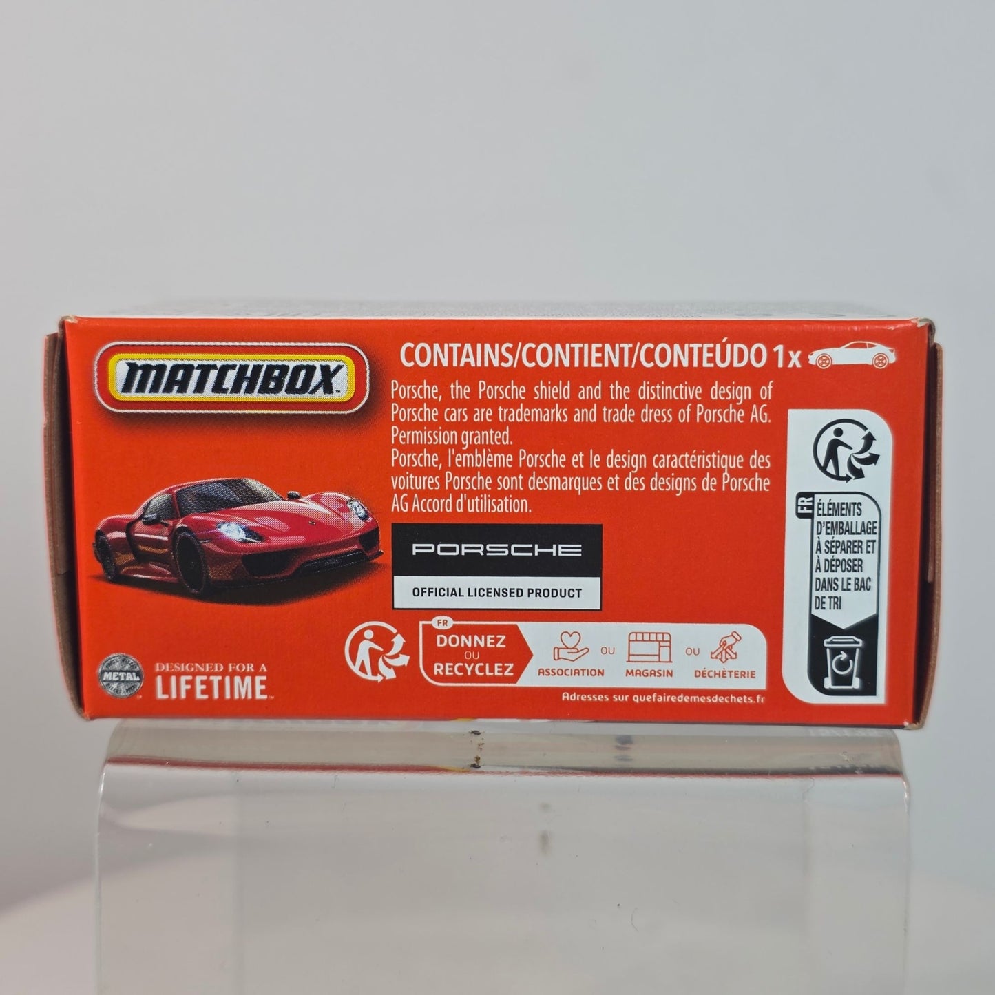 Matchbox Porsche 918 Spyder Die-Cast Toy Car 15/125 Red