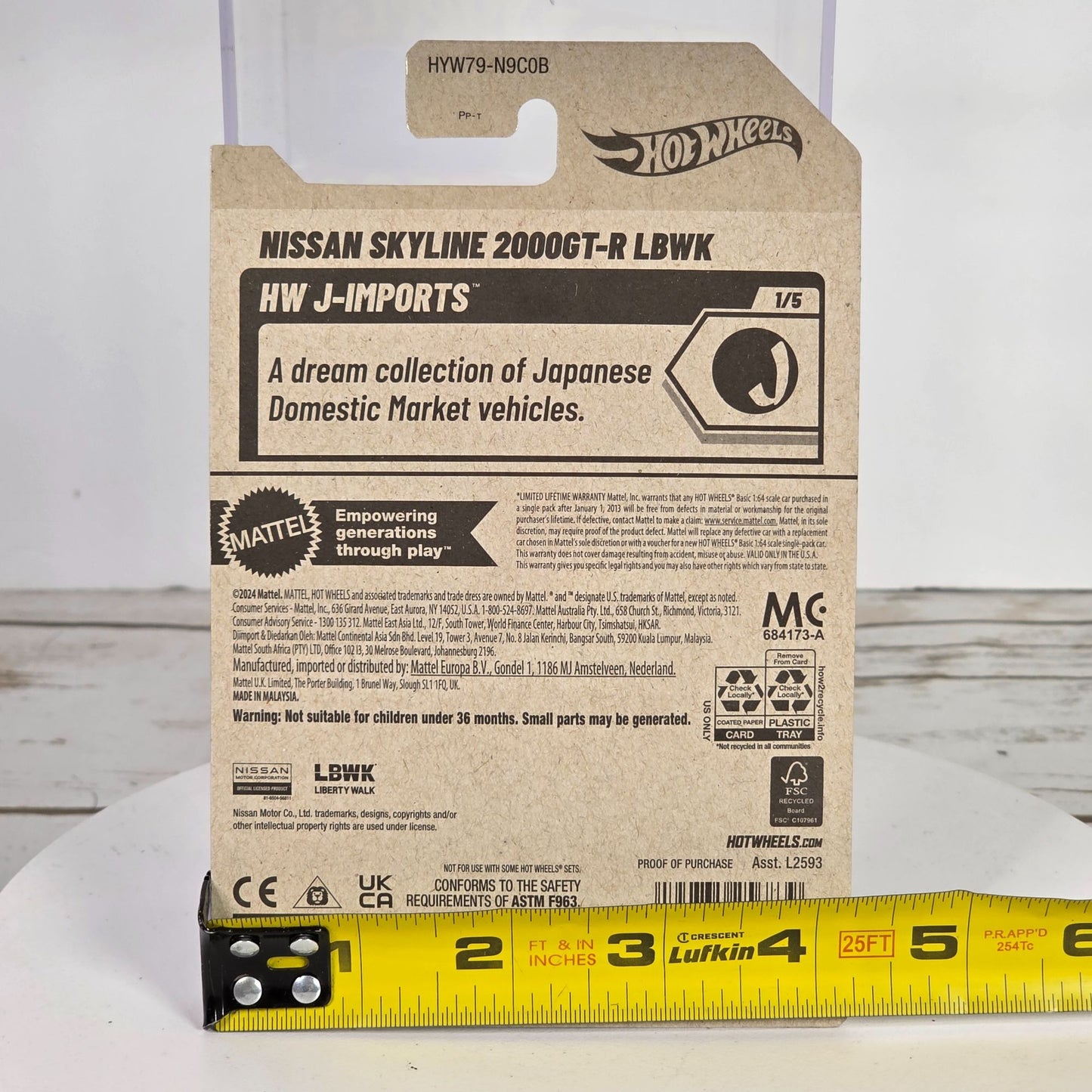 Hot Wheels Liberty Walk Nissan Skyline 2000GT-R LBWK Limited Edition 26/250