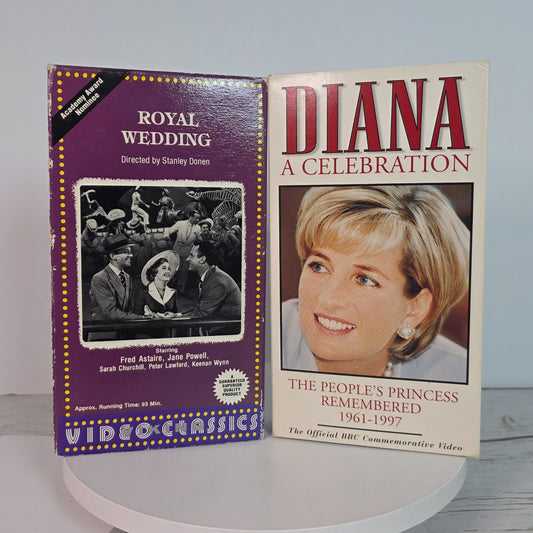 Royal Wedding & Diana VHS Lot Fred Astaire Jane Powell BBC Commemorative Classic Films