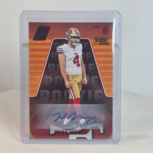 2023 Zenith Jake Moody Rookie Card #146 Red Zone Auto San Francisco 49ers Football Trading Card