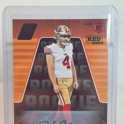 2023 Zenith Jake Moody Rookie Card #146 Red Zone Auto San Francisco 49ers Football Trading Card