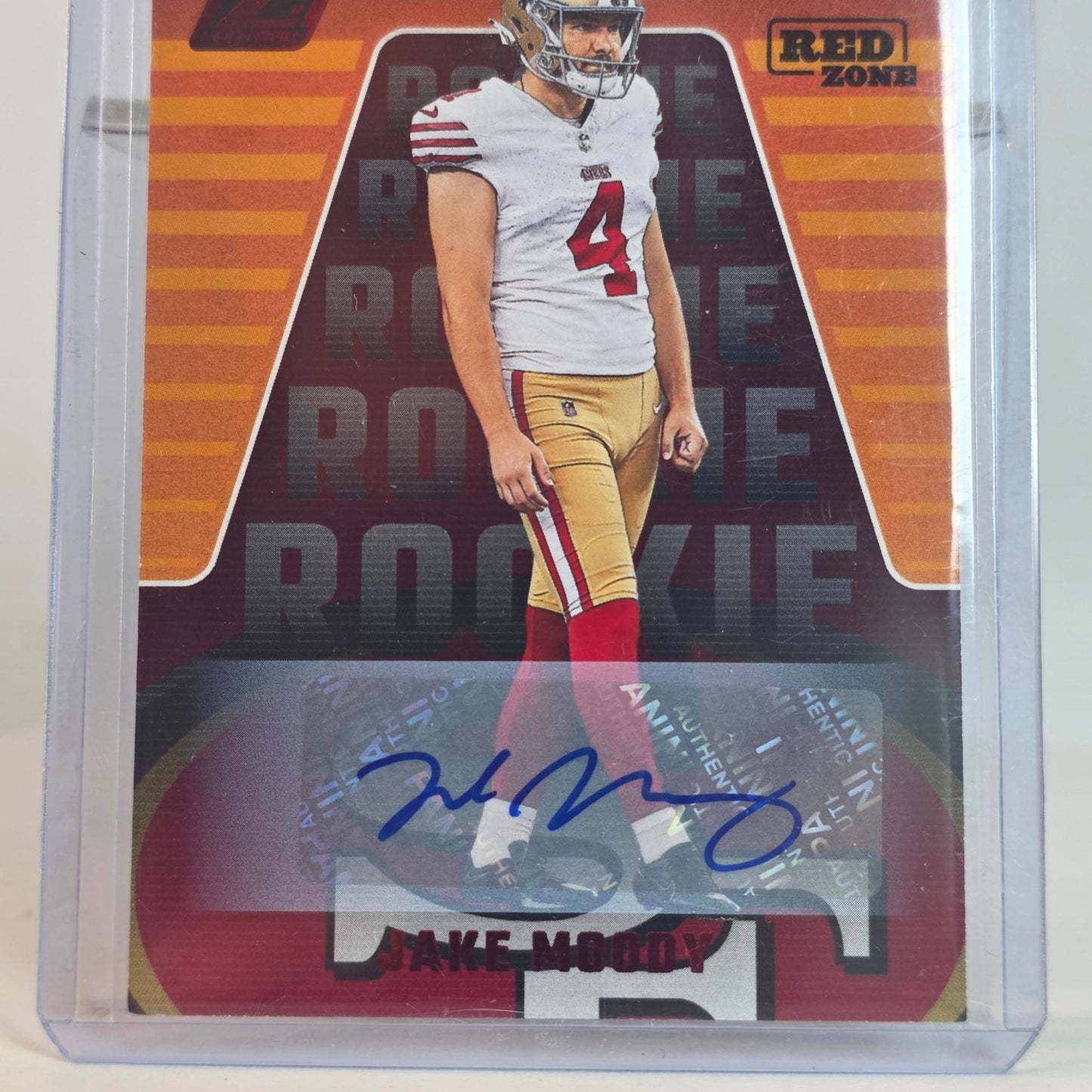 2023 Zenith Jake Moody Rookie Card #146 Red Zone Auto San Francisco 49ers Football Trading Card