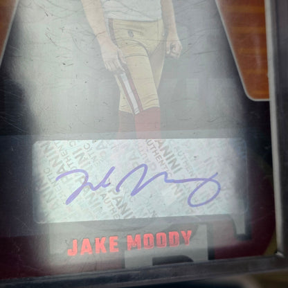 2023 Zenith Jake Moody Rookie Card #146 Red Zone Auto San Francisco 49ers Football Trading Card