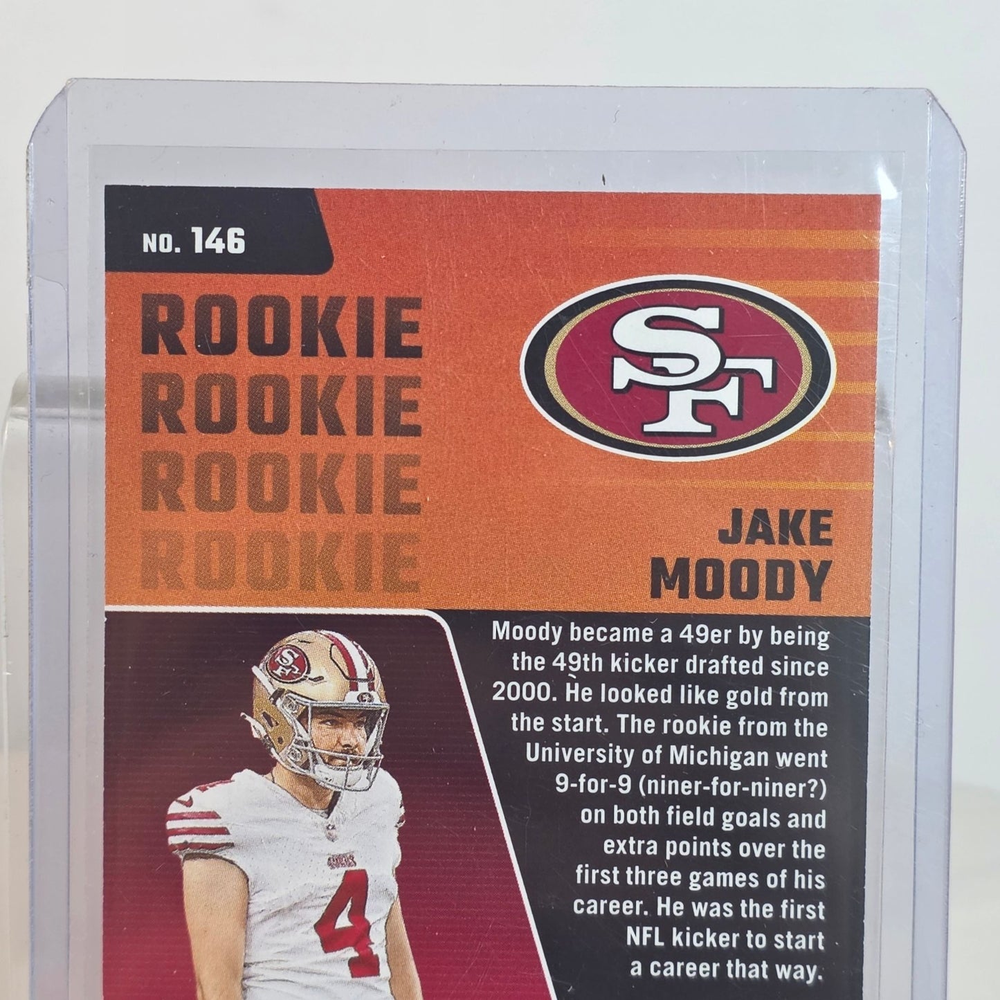 2023 Zenith Jake Moody Rookie Card #146 Red Zone Auto San Francisco 49ers Football Trading Card