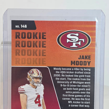 2023 Zenith Jake Moody Rookie Card #146 Red Zone Auto San Francisco 49ers Football Trading Card