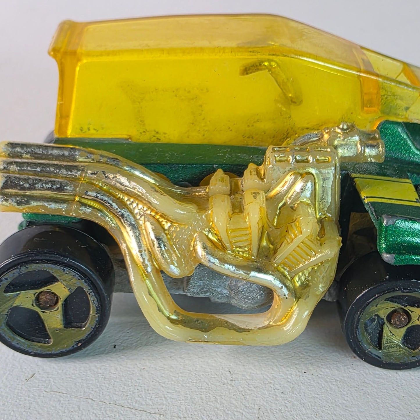 VHTF Hot Wheels Popcycle 2000 First Editions Metallic Green Gold Engine READ