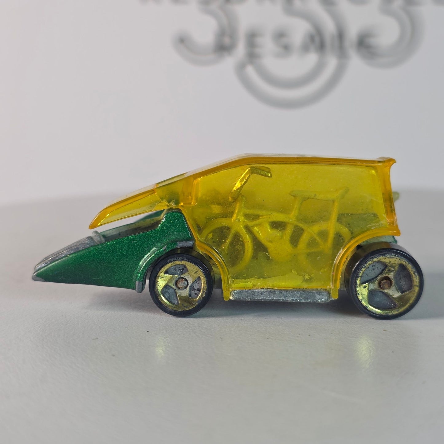 VHTF Hot Wheels Popcycle 2000 First Editions Metallic Green Gold Engine READ