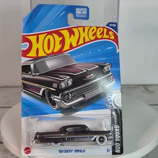 Hot Wheels 58 Chevy Impala Die-Cast Car Rod Squad Series Collector 111/250