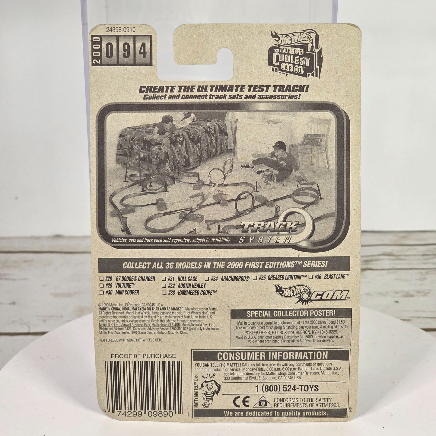 Hot Wheels 2000 First Editions Arachnorod® #34 Of 36 Cars Die-Cast 3+