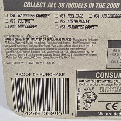 Hot Wheels 2000 First Editions Arachnorod® #34 Of 36 Cars Die-Cast 3+