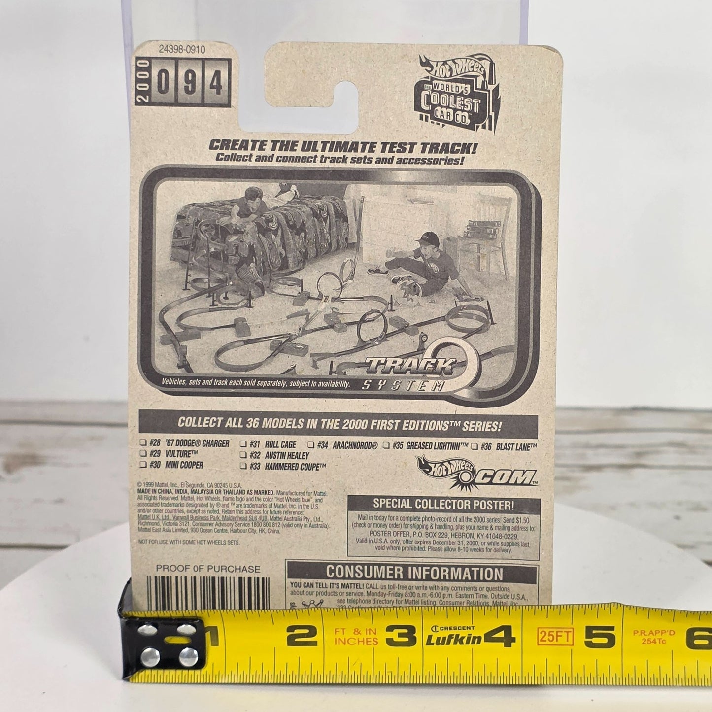 Hot Wheels 2000 First Editions Arachnorod® #34 Of 36 Cars Die-Cast 3+