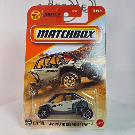 NEW Matchbox 2025 #105 Polaris RZR Pro R 4 Sport Diecast Car MOC 1:64 Truck
