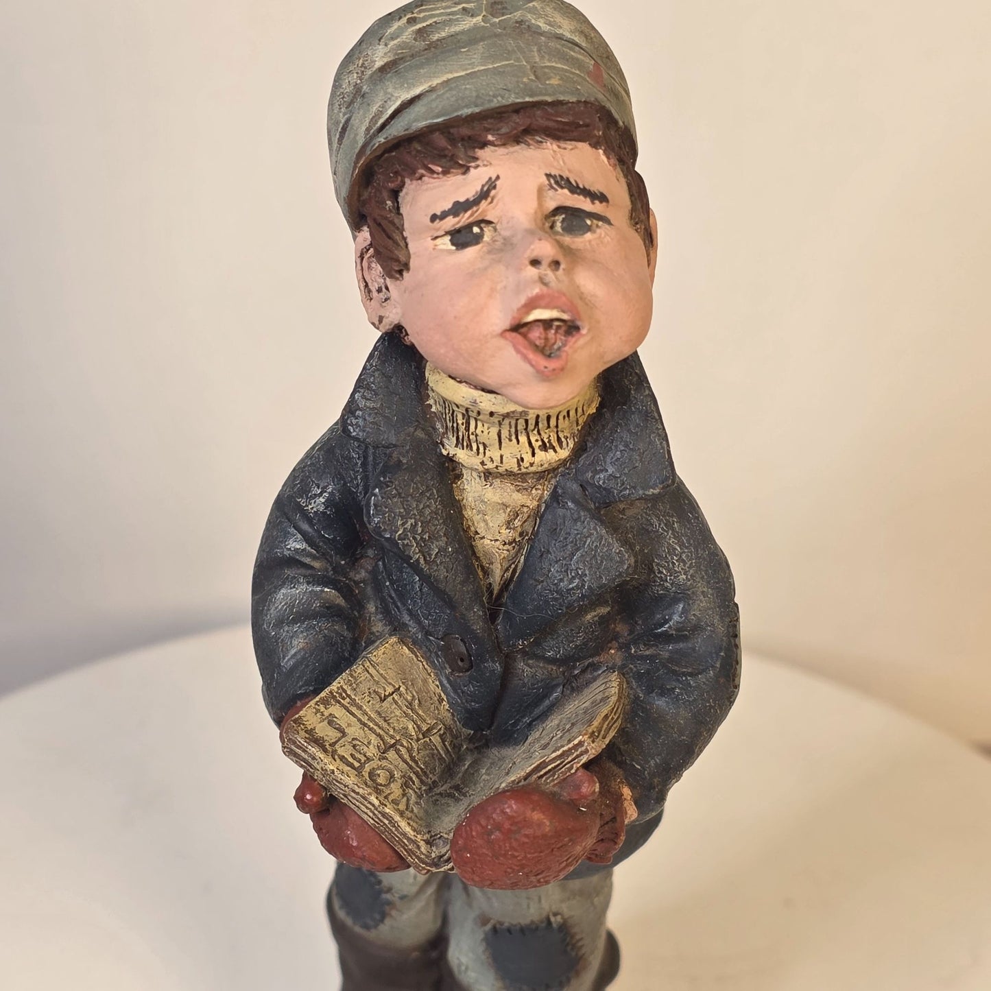 Sarahs Attic Resin Figurine Vintage Boy Caroler Weasel #244/1992 Limited Edition USA