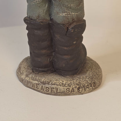 Sarahs Attic Resin Figurine Vintage Boy Caroler Weasel #244/1992 Limited Edition USA