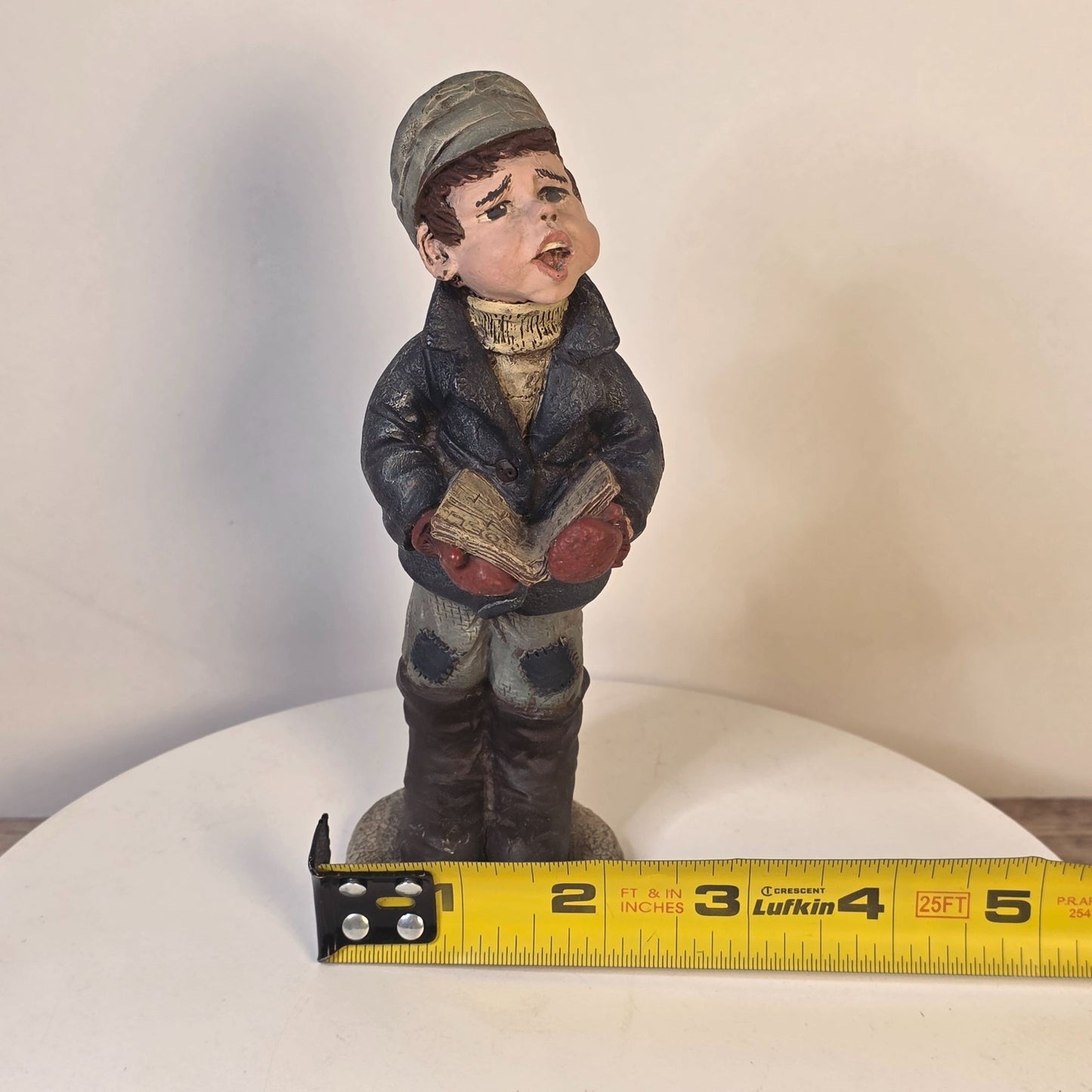 Sarahs Attic Resin Figurine Vintage Boy Caroler Weasel #244/1992 Limited Edition USA